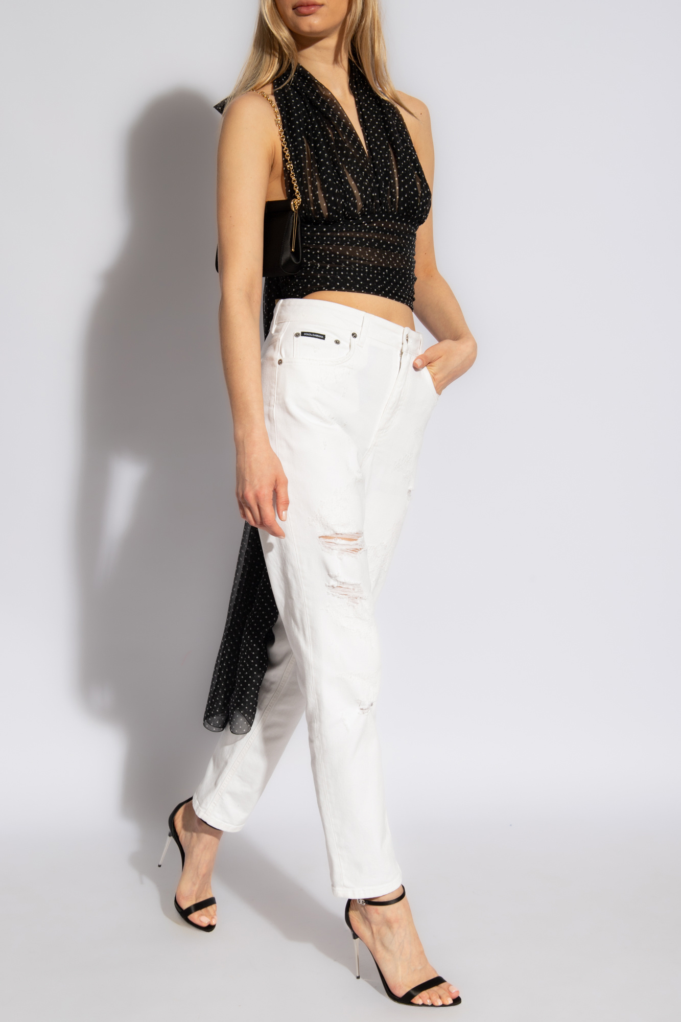 White Jeans with vintage effect Dolce & Gabbana - Vitkac Italy